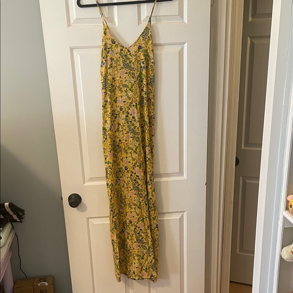Old Navy Yellow Floral Dress medium Tall